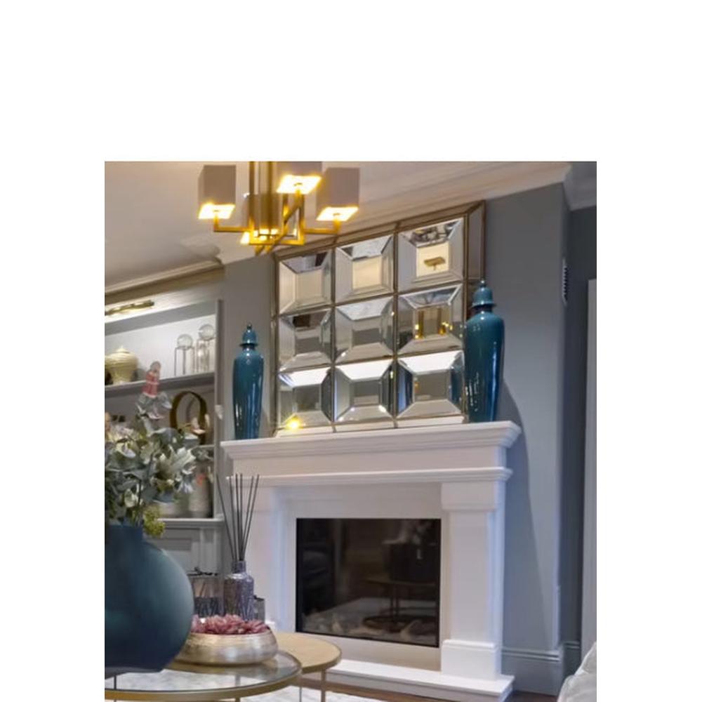 Byron Bevelled Distressed Window Mirror-Renaissance Design Studio