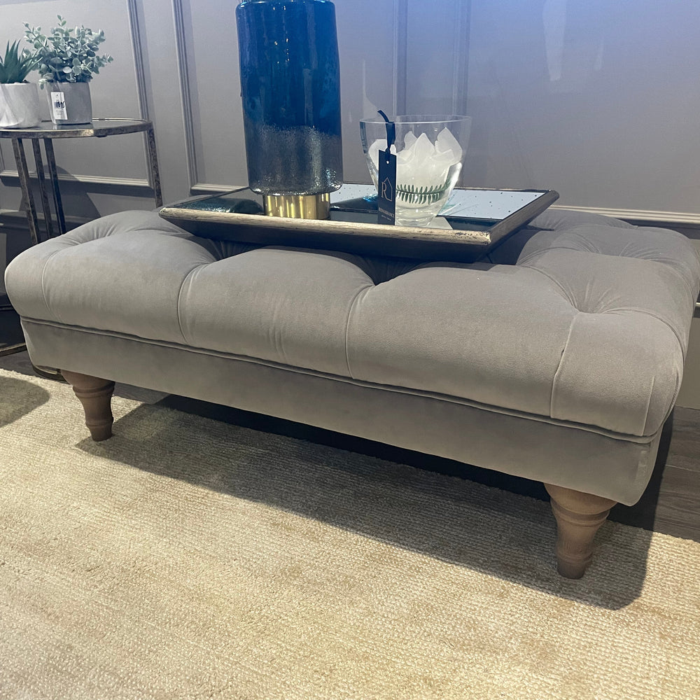 Byron Classic  buttoned Ottoman footstool by Westbridge 30% off stock