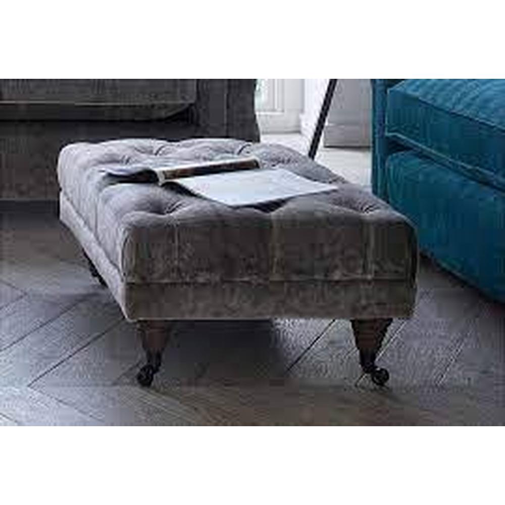 Byron Classic buttoned Ottoman footstool by Westbridge reduced stock clearance-Renaissance Design Studio