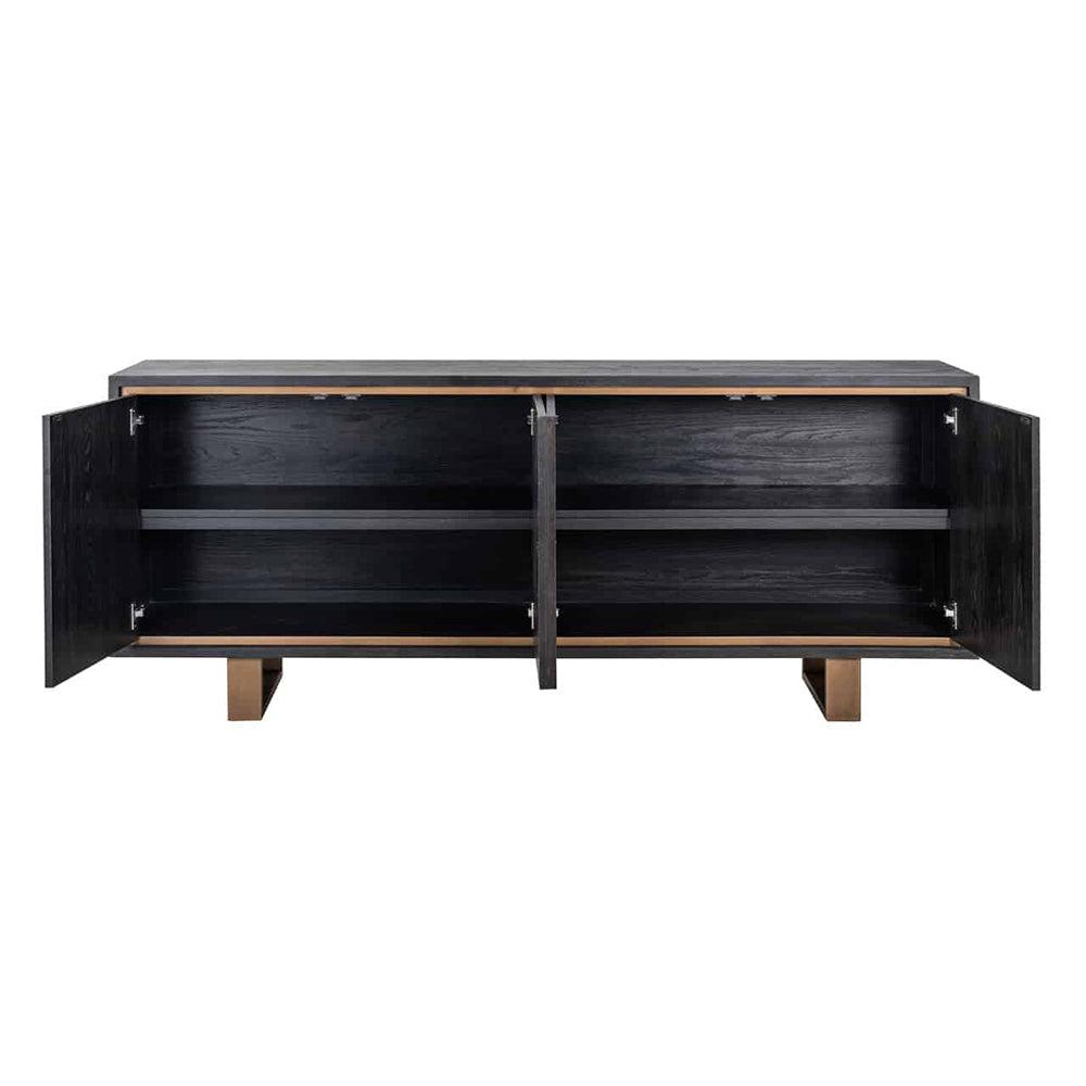 Byron H 4 door Sideboard with gold trim and hardware-Renaissance Design Studio