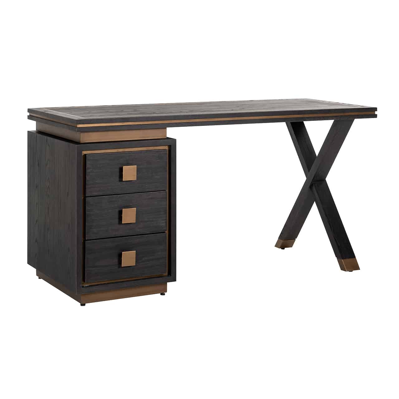 Byron H Desk with 3 drawers-Renaissance Design Studio