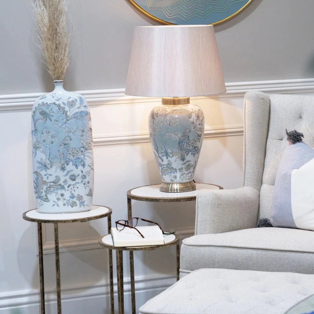 Byron Nest of 3 Round Tables With Mirrored Top-Renaissance Design Studio