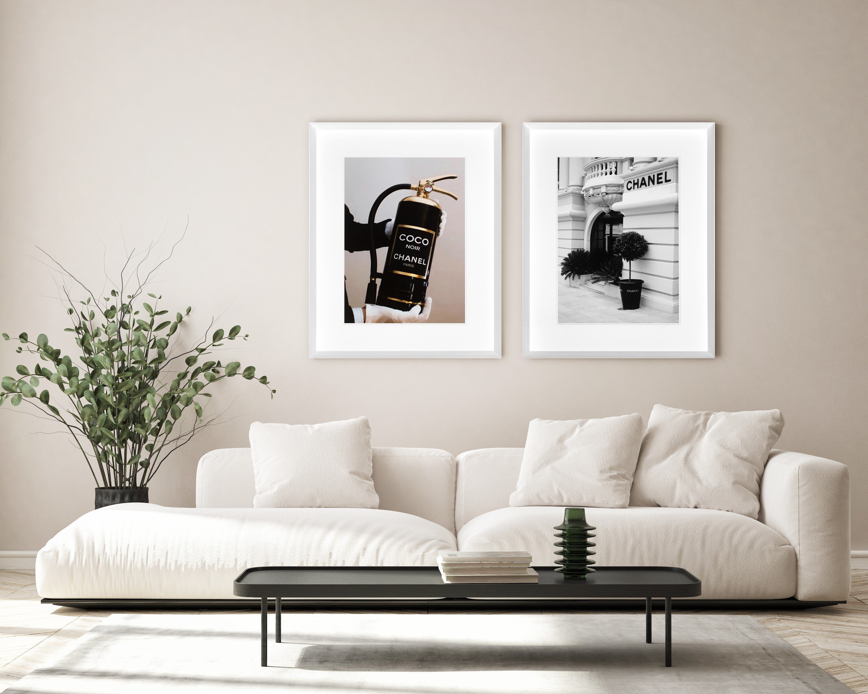 C C Chanel Extinguisher. Hand made framed art work-Renaissance Design Studio