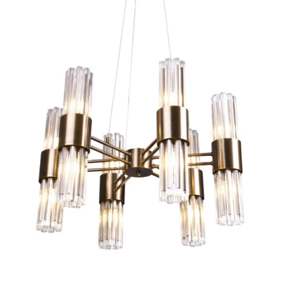 Camden Club 6 arm Chandelier in antiqued brass Reduced  today