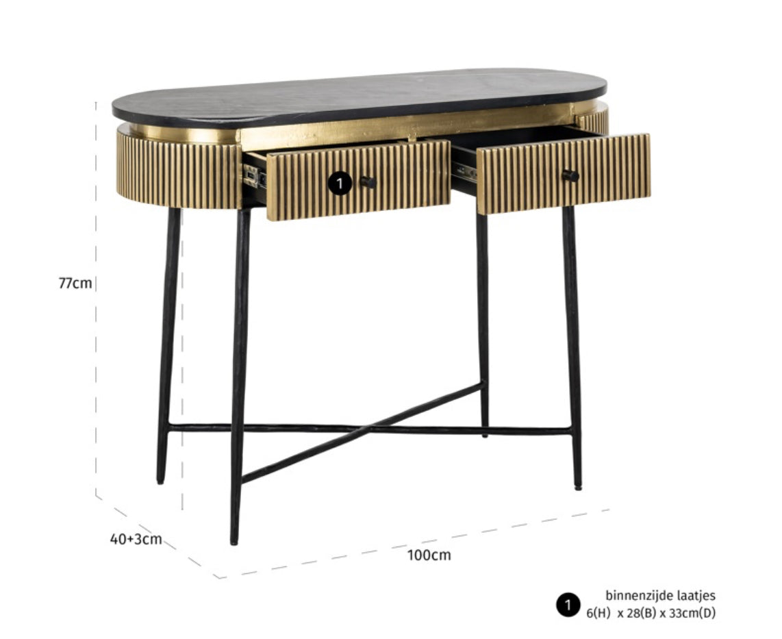 Camden Club Console Table-Renaissance Design Studio