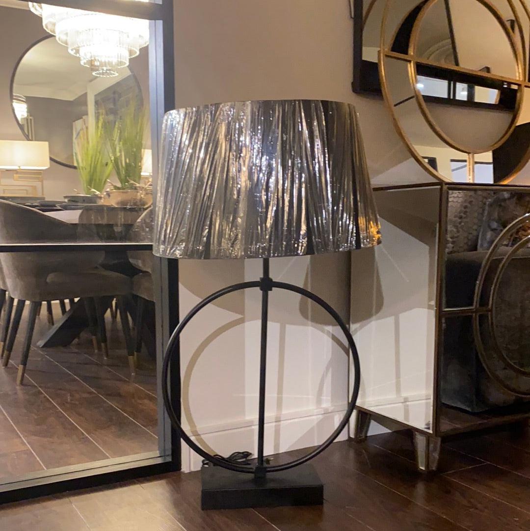 Camden Club large Orb Lamp in Matt Black with shade-Renaissance Design Studio