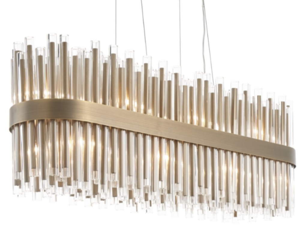 Camden Club Long Chandelier reduced-Chandeliers-Renaissance Design Studio