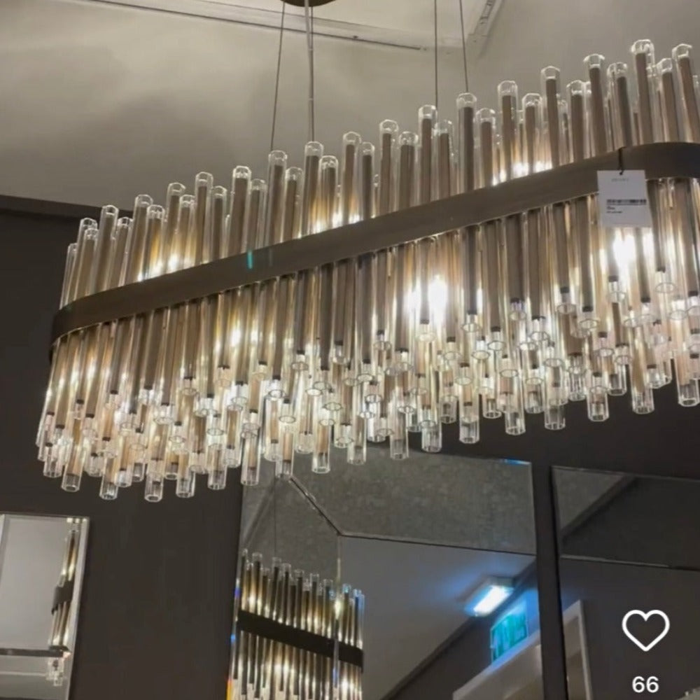 Camden Club Long Chandelier reduced-Chandeliers-Renaissance Design Studio