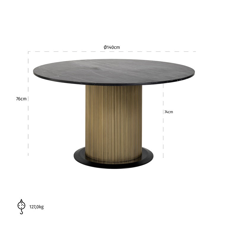 Camden Club Marble round dining table 140 cm New ! Reduced-dining table-Renaissance Design Studio
