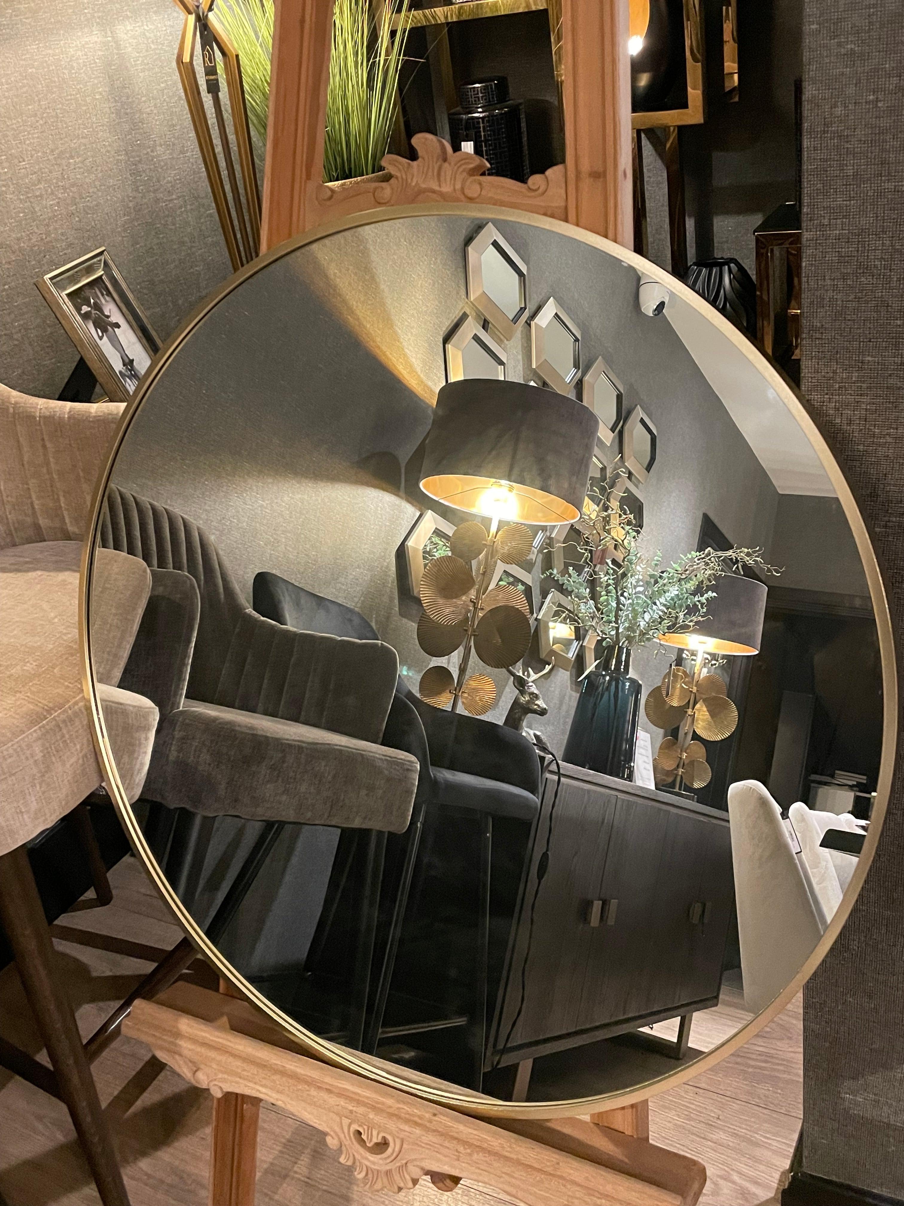 Camden Club Round Mirror 80cm REDUCED today .-Renaissance Design Studio