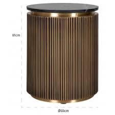 Camden Club Side Table with marble top reduced today-side table-Renaissance Design Studio