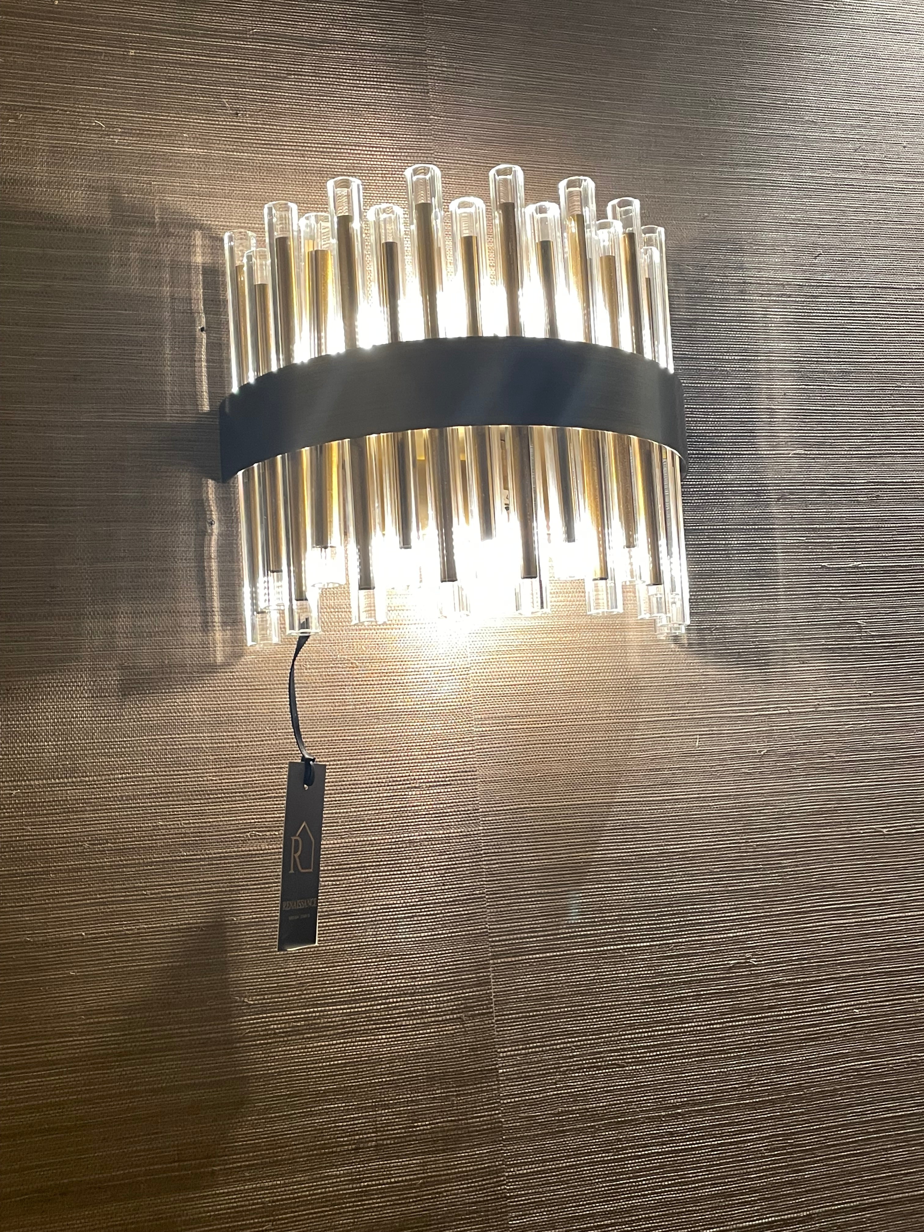 Camden Club Wide Wall Light brushed brass reduced-Wall Light-Renaissance Design Studio