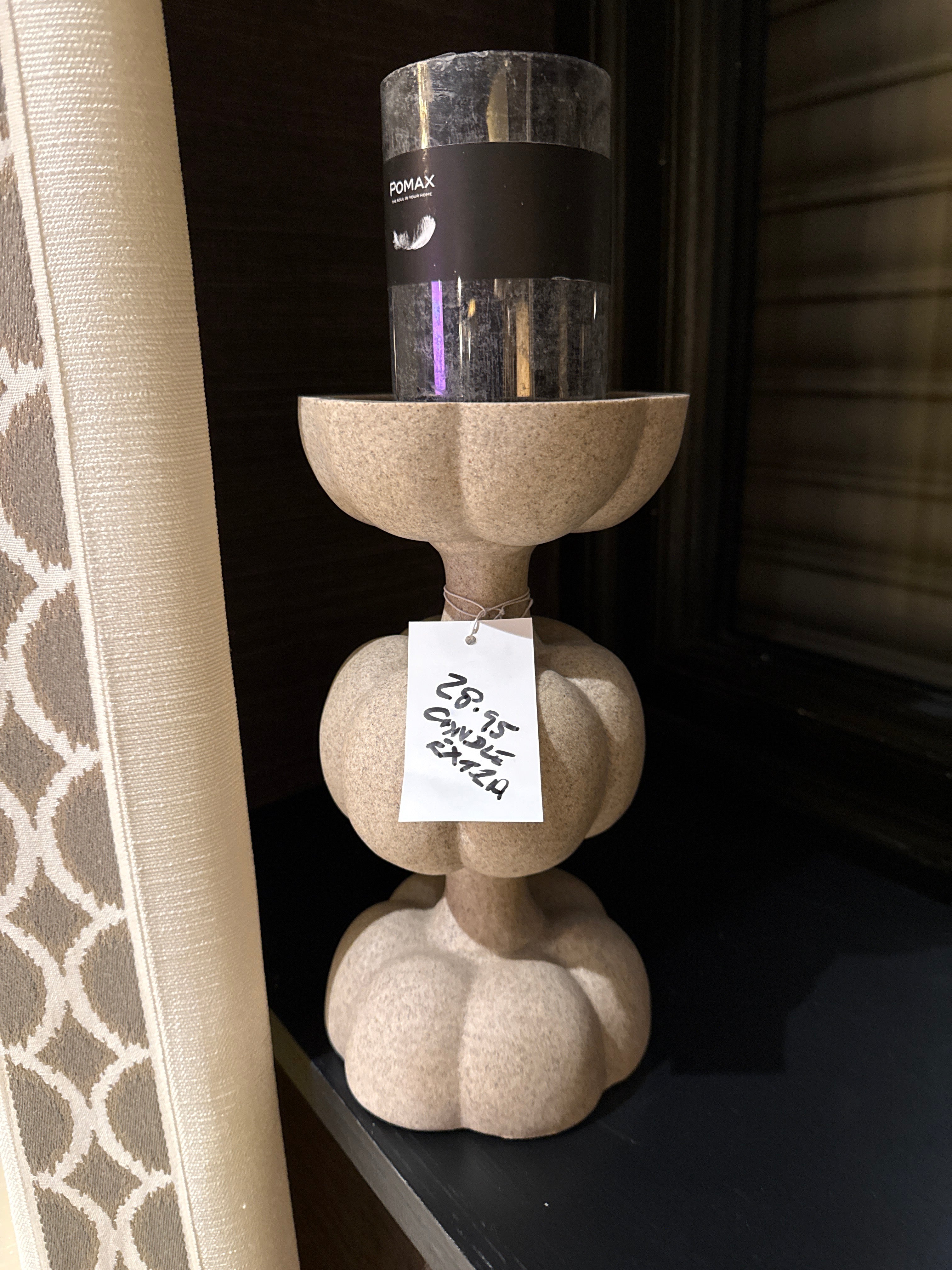 Candle Holder Astoria Sand sold each-Renaissance Design Studio
