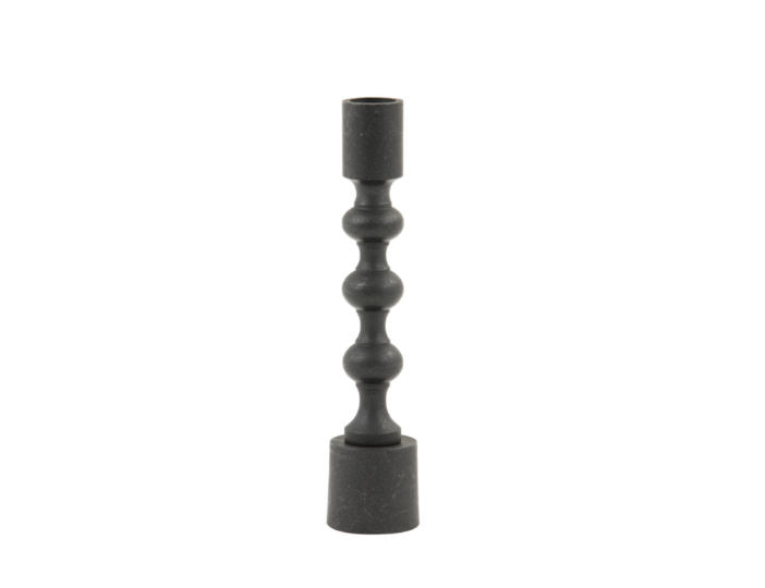 Candle stick BABIMO matt black-Renaissance Design Studio