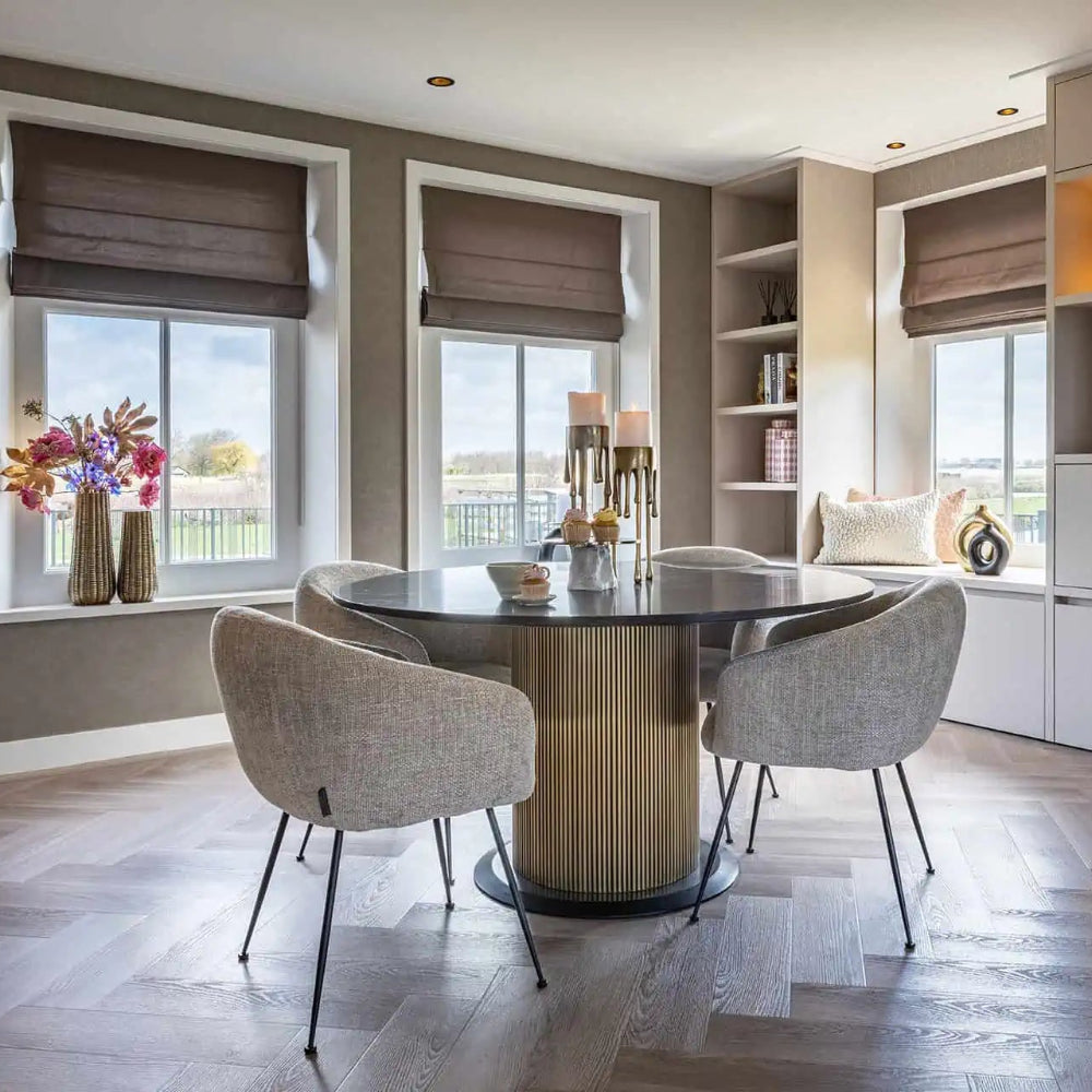 Candleholder Lorrie in Brushed gold REDUCED-candle holder-Renaissance Design Studio