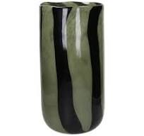 Cannes Tall vase Khaki and black-Renaissance Design Studio