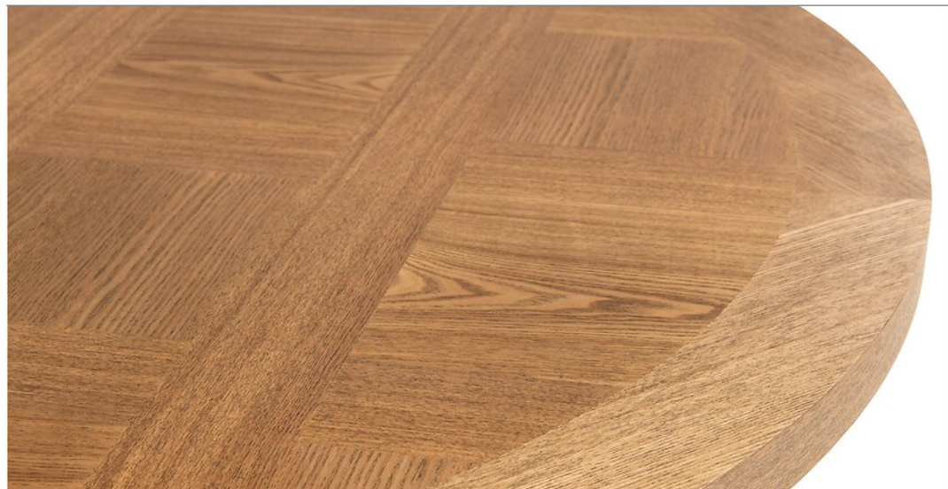 Carlton round 120 cm dining table in oak veneer-Renaissance Design Studio