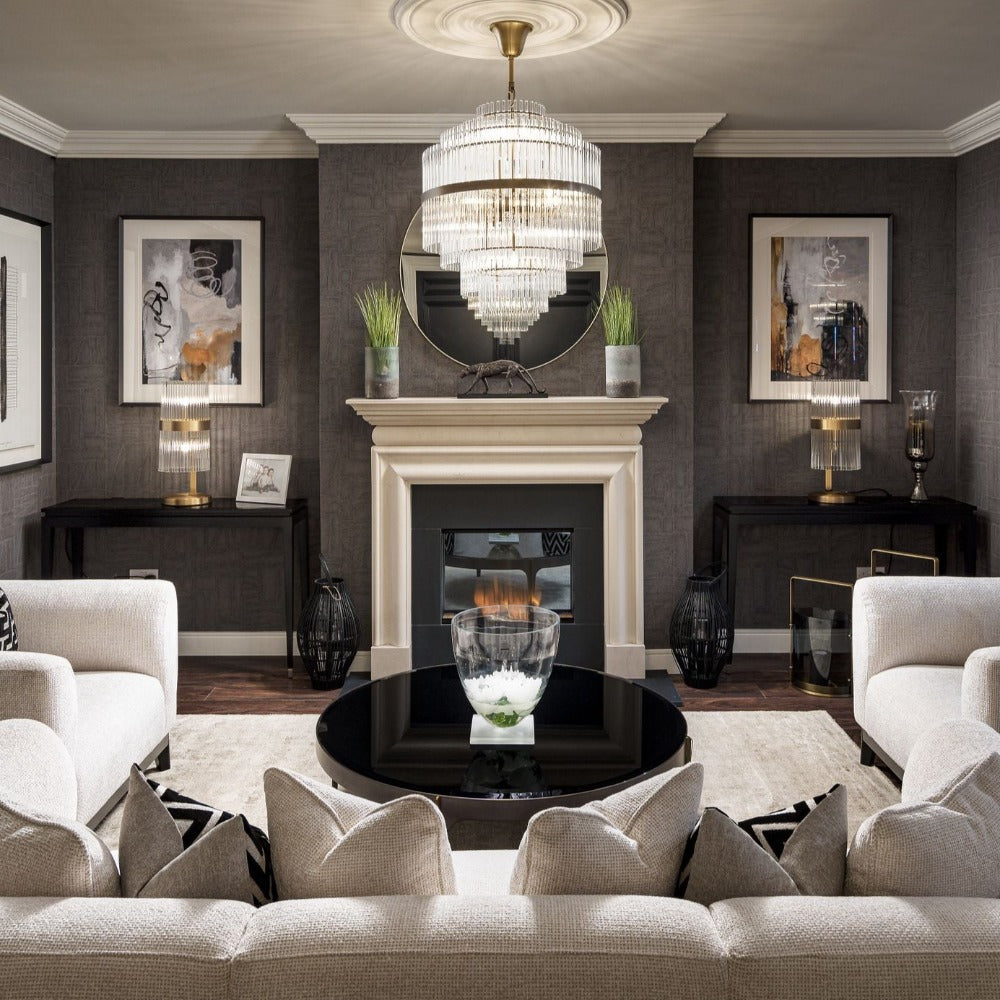 Carnero vintage style glass table Lamp by Eichholtz-Table lamp-Renaissance Design Studio