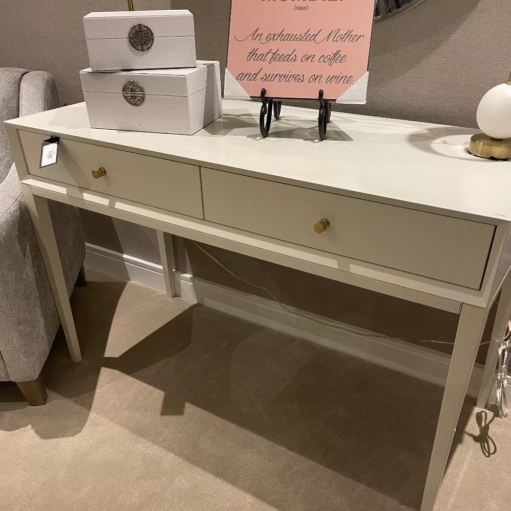 Celena 2 Drawer Dressing Table-Cabinets & Storage-Renaissance Design Studio
