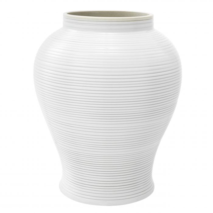 Celestine Large Porcelain white Ginger Jar by Eichholtz-Renaissance Design Studio