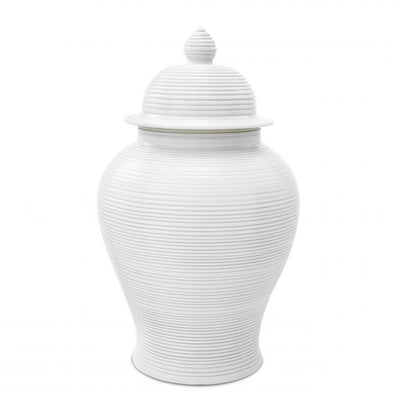 Celestine Large Porcelain white Ginger Jar by Eichholtz