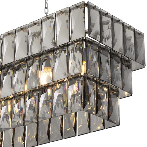 Chandelier Amazon rectangle crystal glass chandelier by Eichholtz-chandelier-Renaissance Design Studio