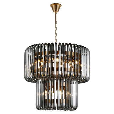 Chandelier Byron De Luxe with smoke glass 60 cm