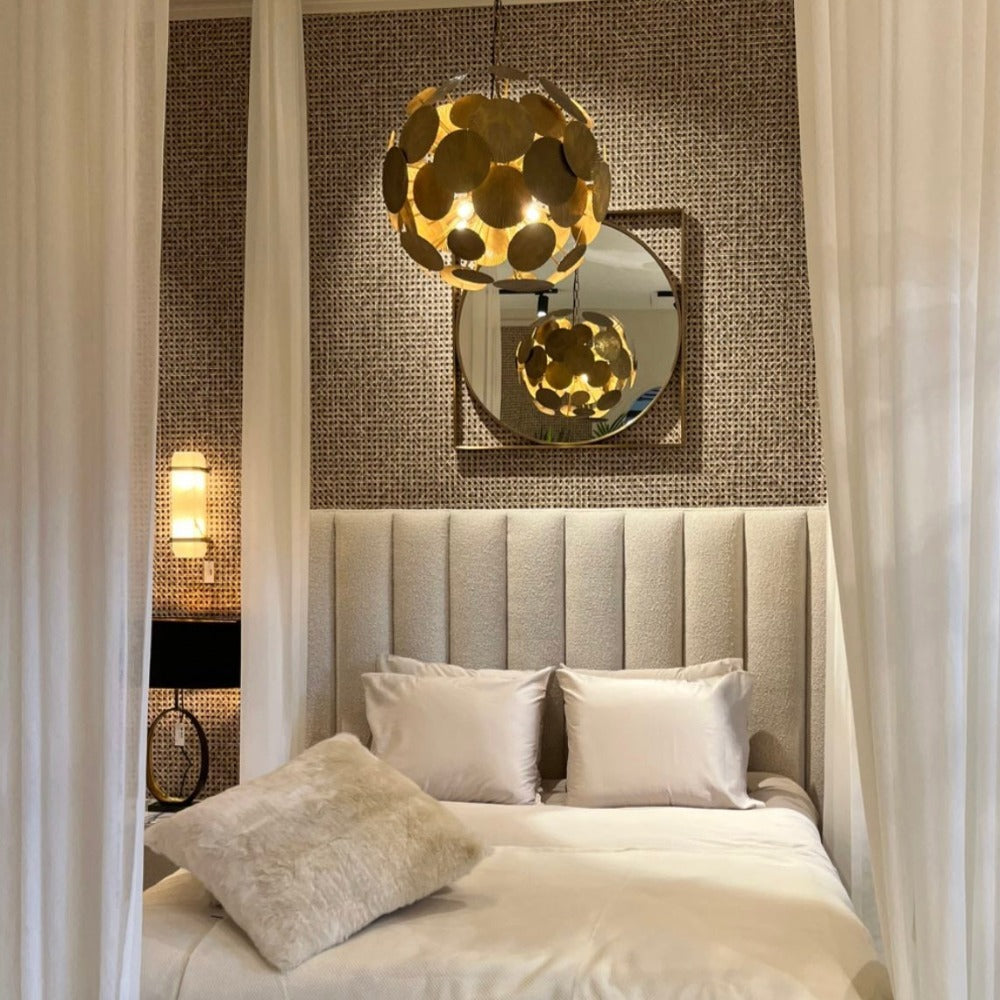 Chandelier Duvall in Vintage brass Small by Eichholtz-Chandeliers-Renaissance Design Studio