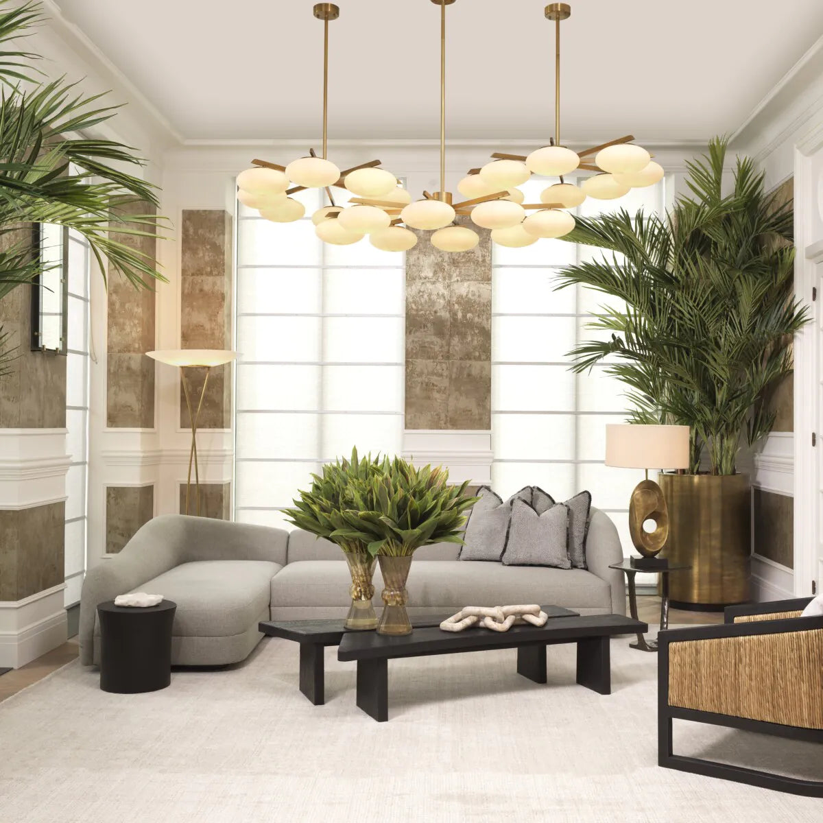 Chandelier Evergreendouble by Eichholtz ex showroom-chandelier-Renaissance Design Studio