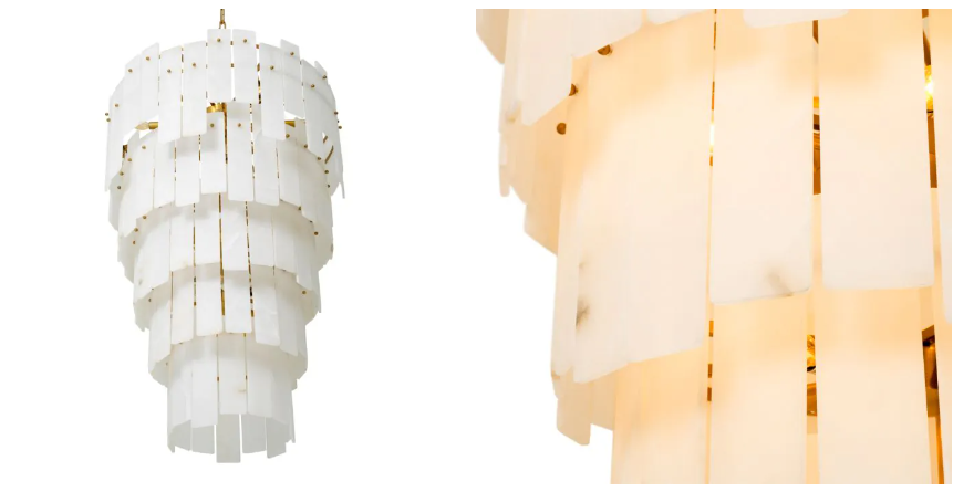 Chandelier Greyson XL Alabaster by Eichholtz-Renaissance Design Studio
