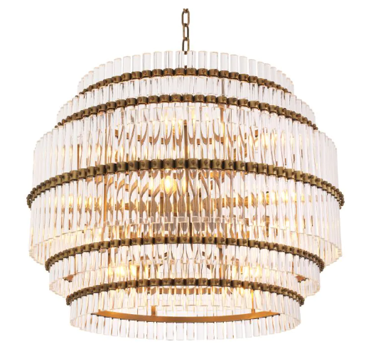 Chandelier Scottsdale Antique Brass Finish-Renaissance Design Studio