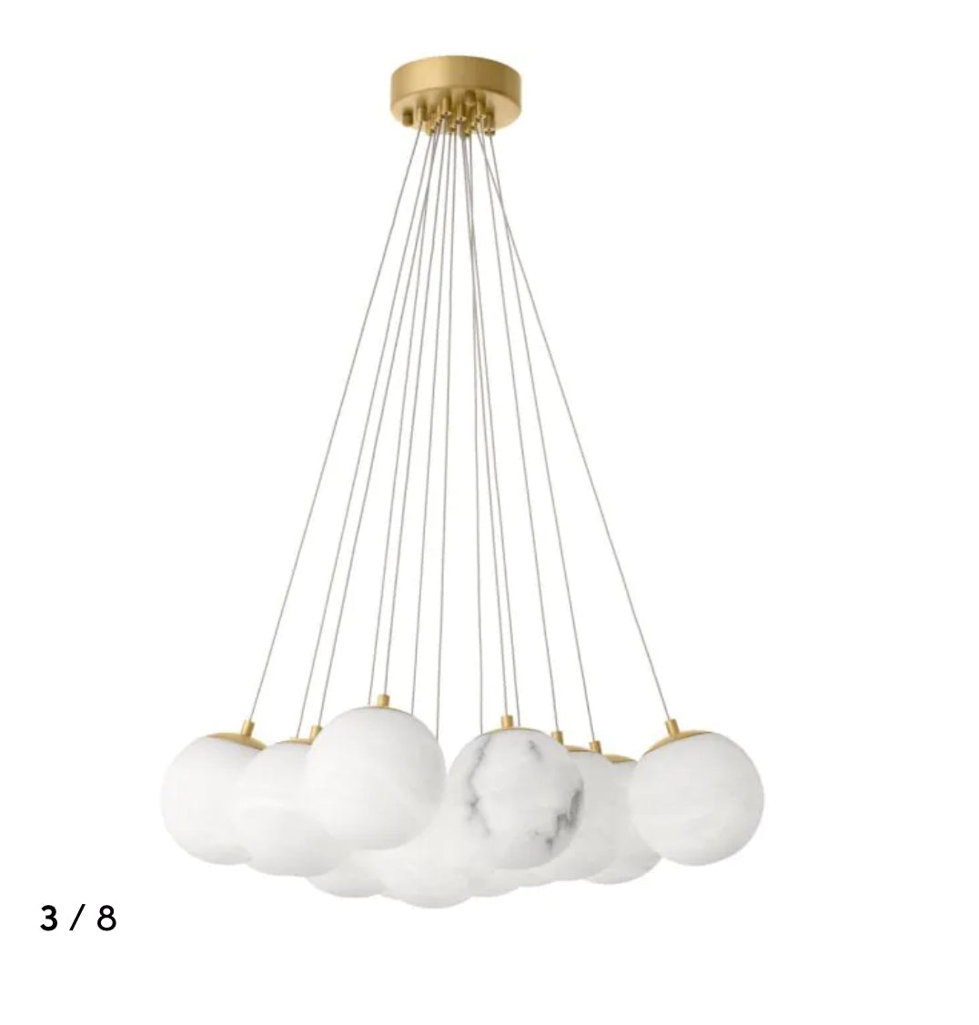 Chandelier Sphinx Alabaster by Eichholtz-Renaissance Design Studio