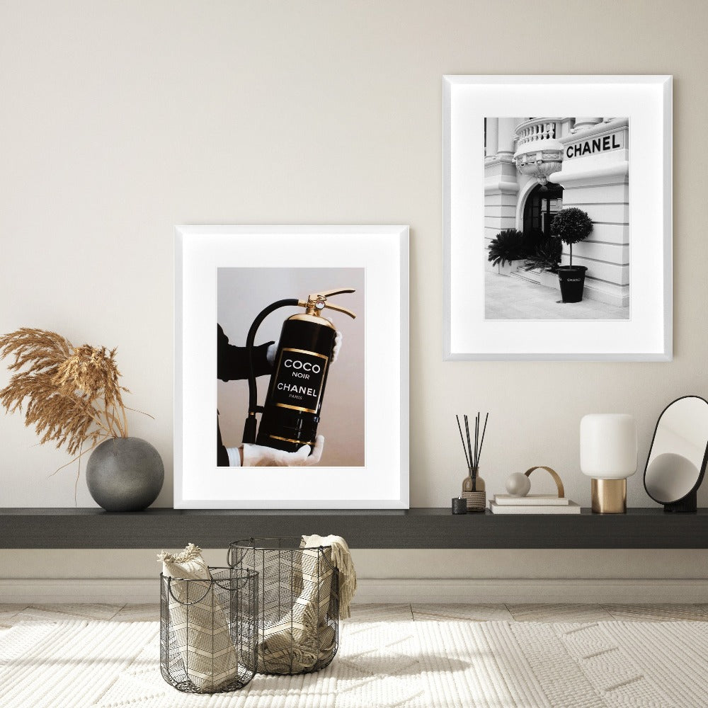 Chanel Store. Hand made exclusive framed art work reduced-Renaissance Design Studio