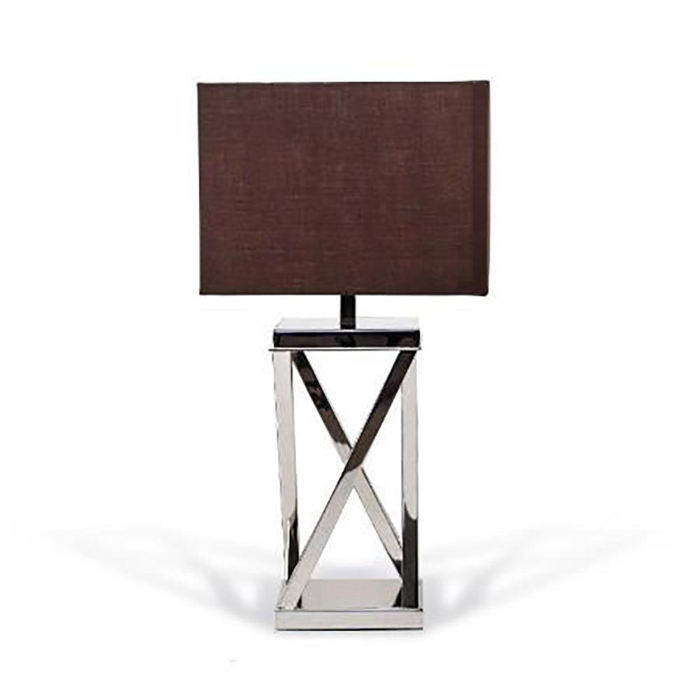 Chelsea Nickel & Brown-Black Table Lamp by RV Astley-Renaissance Design Studio