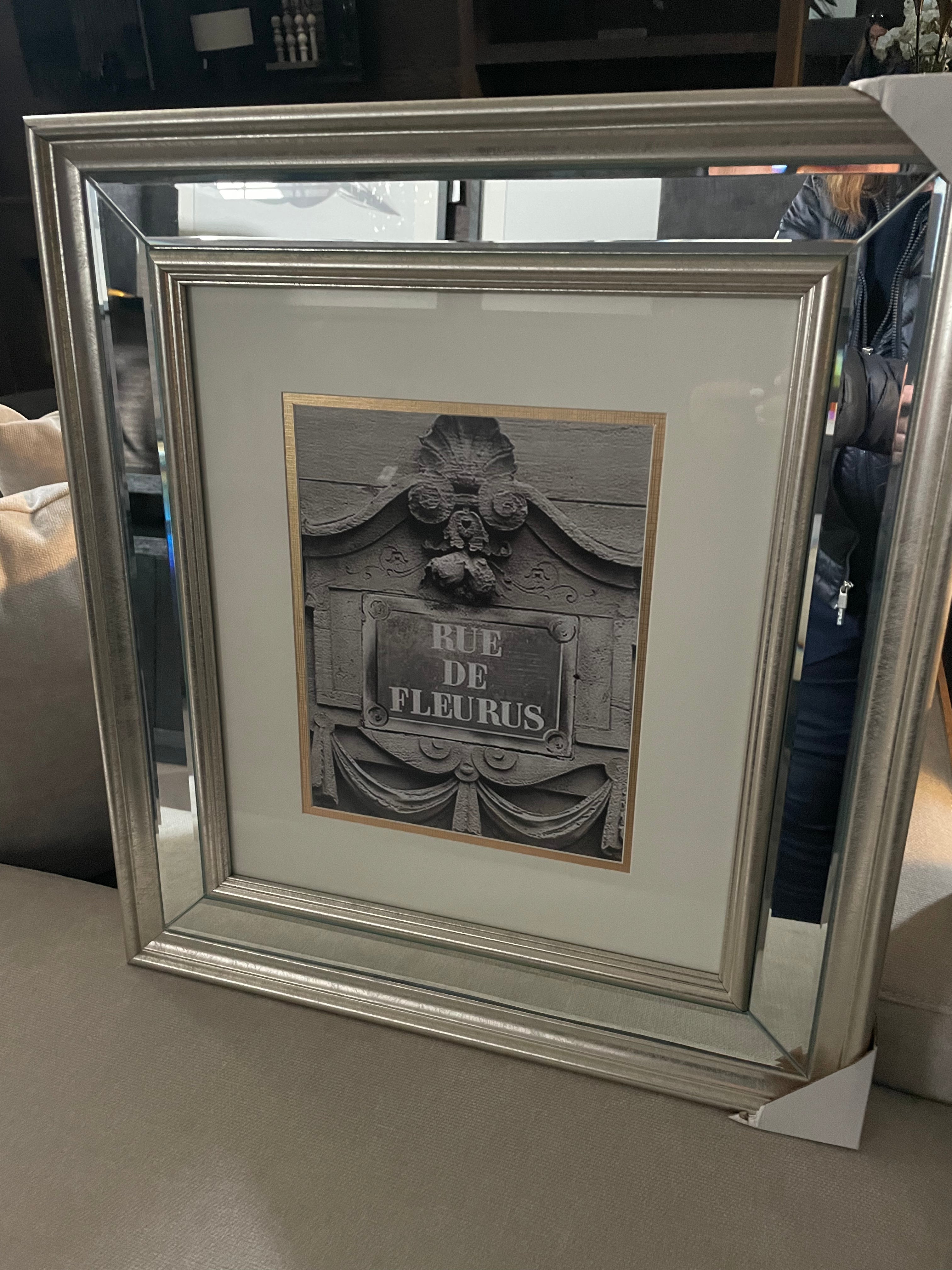 Classic champagne and mirrored large picture frame-Picture Frames-Renaissance Design Studio