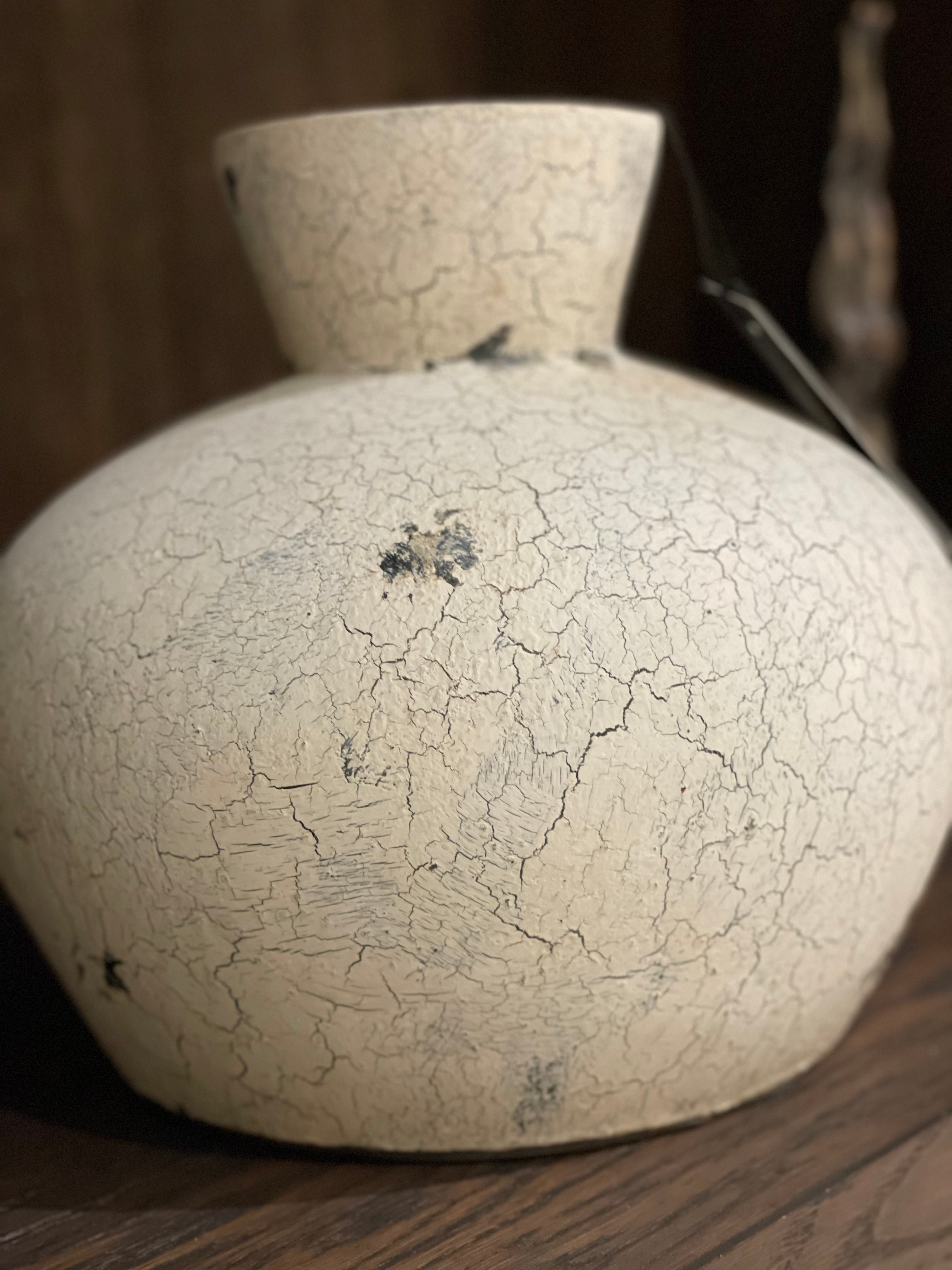 Clement vase terracotta white-Vase-Renaissance Design Studio