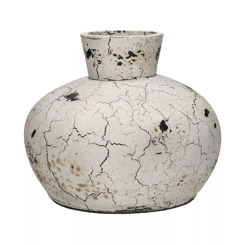 Clement vase terracotta white-Renaissance Design Studio