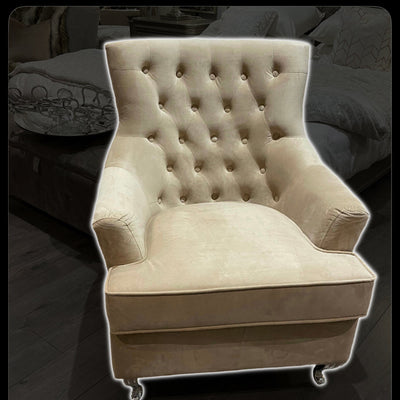 Clinton Hill armchair in mink REDUCED clearance