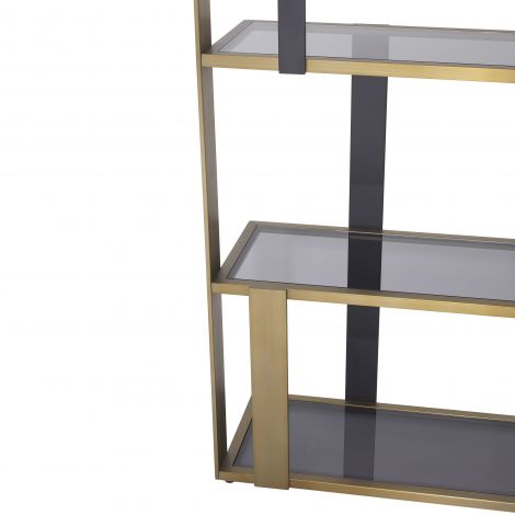 Clio wall unit in brushed brass by Eichholtz-Renaissance Design Studio
