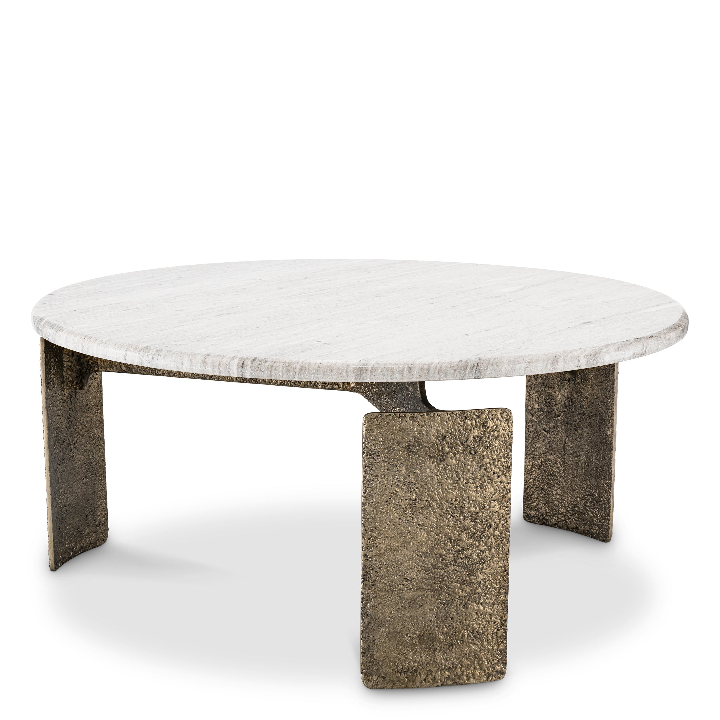 Coffee Table Bodega brass w marble top by Eichholtz-Renaissance Design Studio