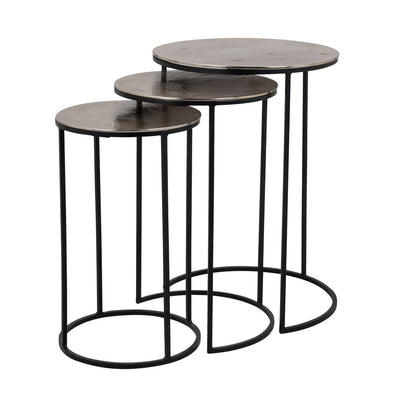Coffee table Nolan set of 3 Champagne gold