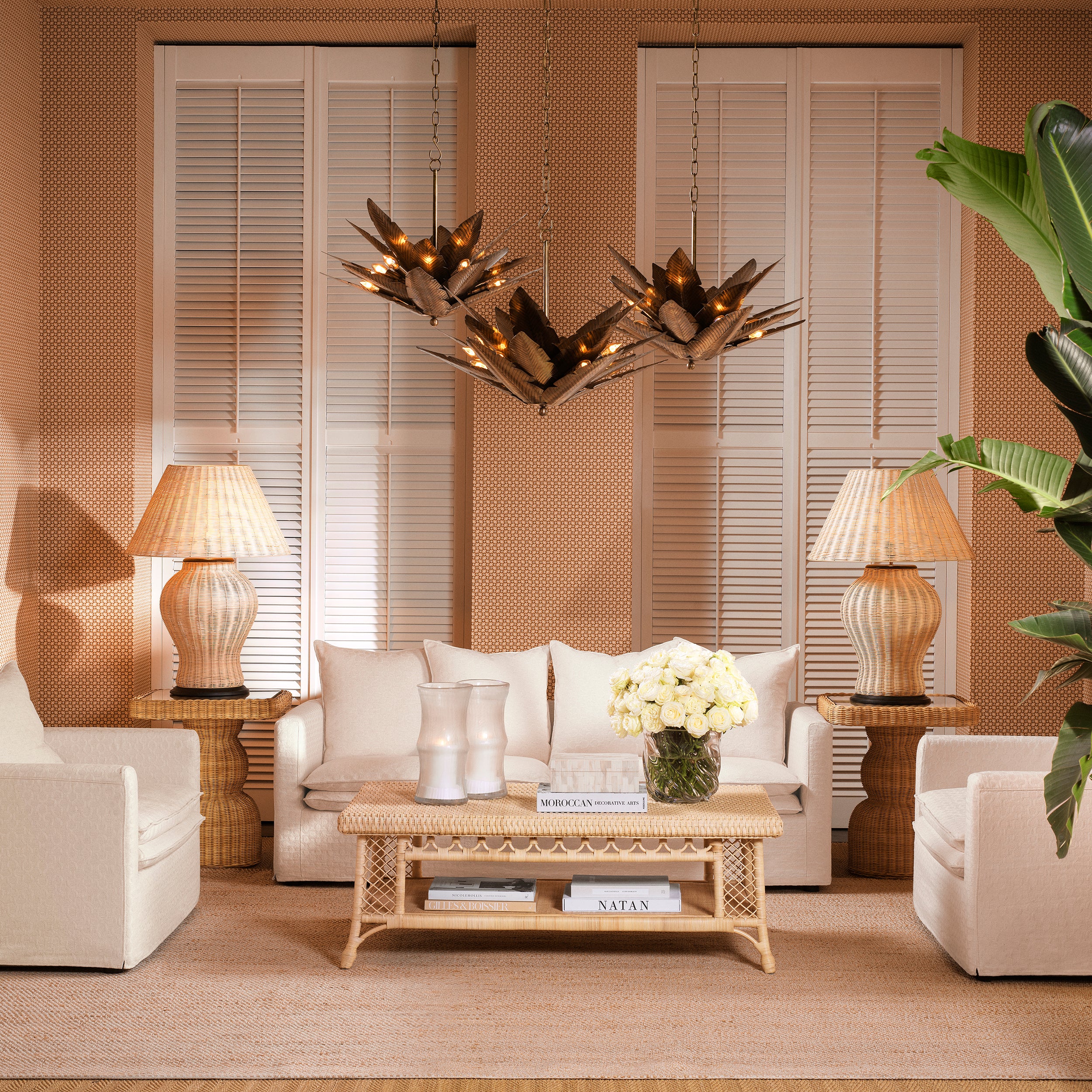 Coffee Table Saba Natural Rattan by Eichholtz-Renaissance Design Studio