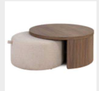 Coffee table Windsor walnut lodge desert fire retardant (Set of 2 pieces)-coffee table set-Renaissance Design Studio