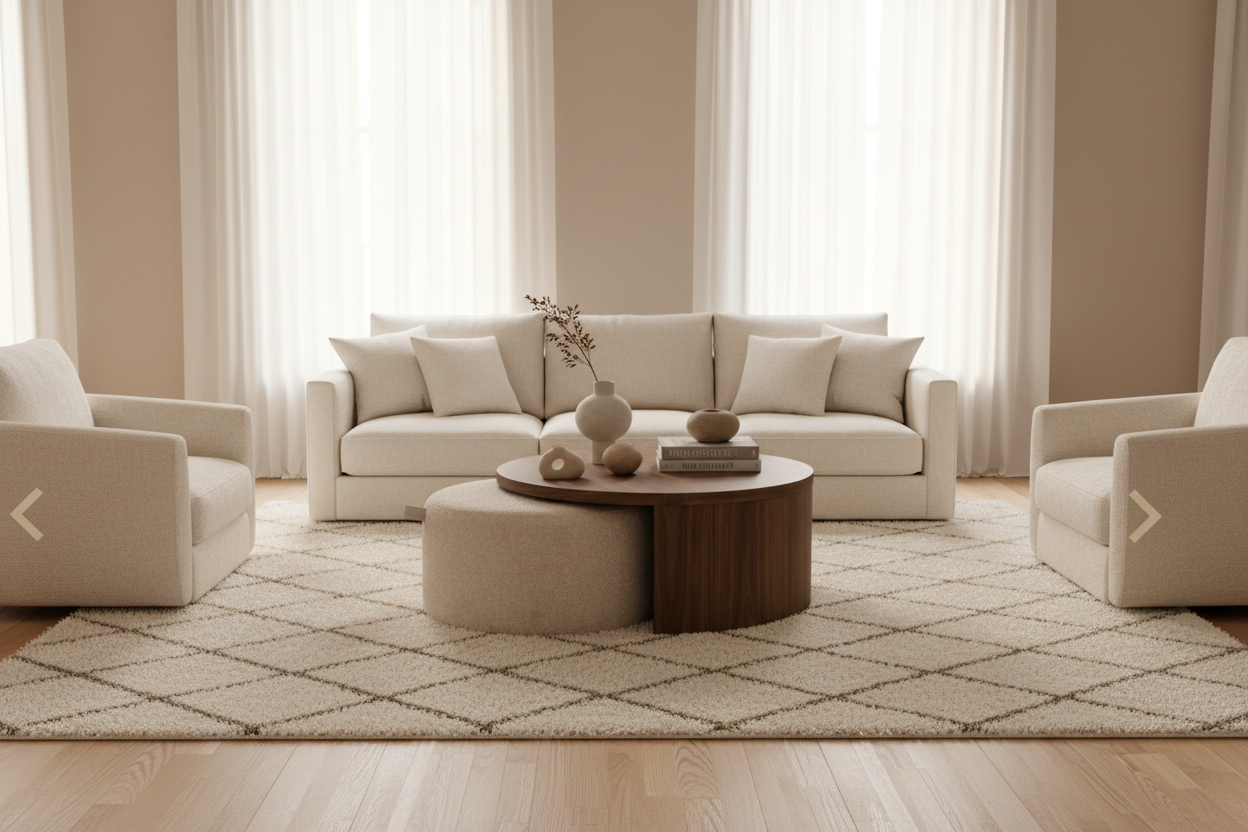 Coffee table Windsor walnut lodge desert fire retardant (Set of 2 pieces) by richmond