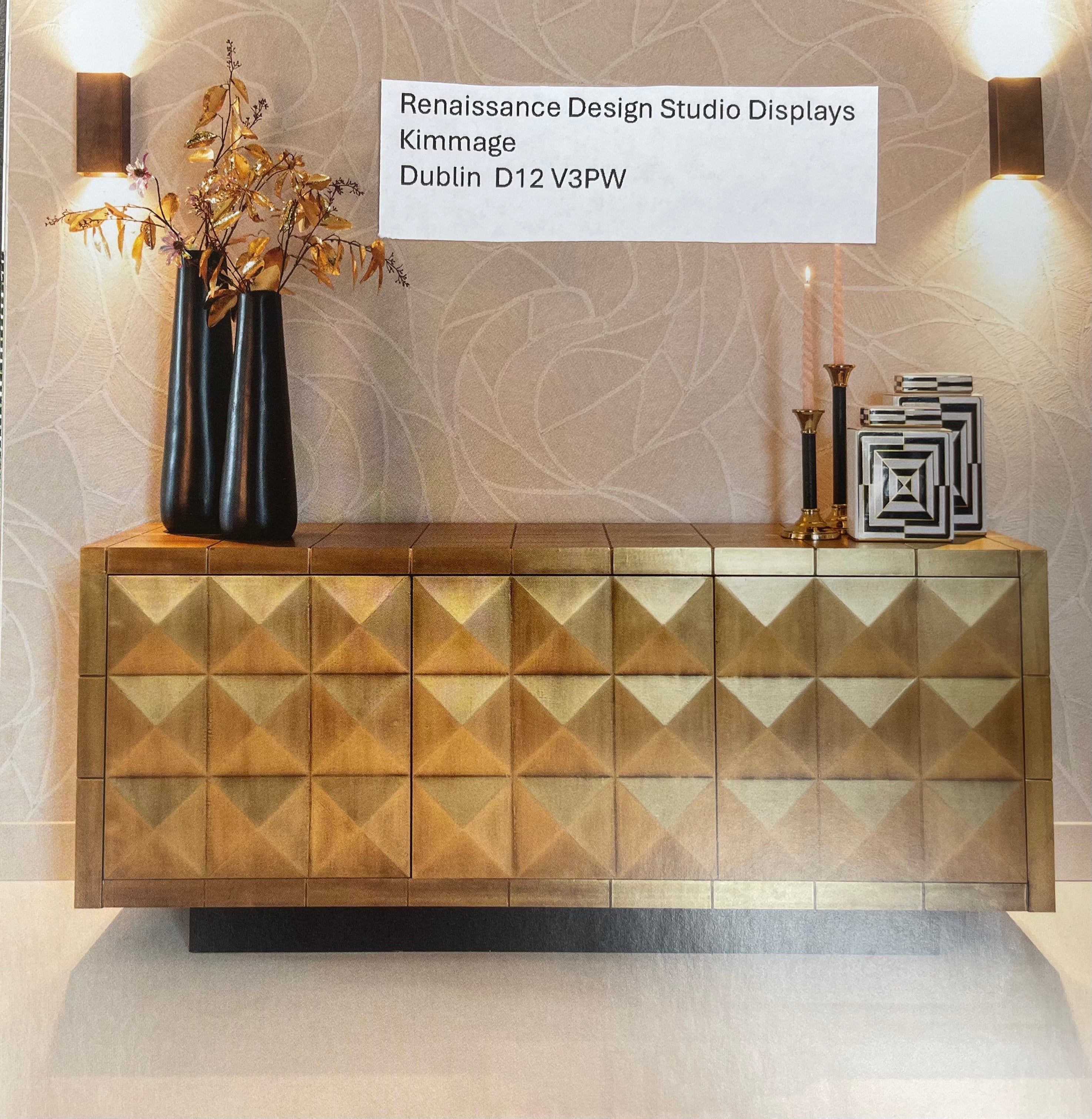 Collads Brushed Gold Feature Sideboard-Renaissance Design Studio