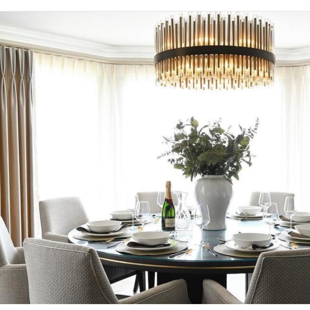 Camden Club 60 cm chandelier antique brushed brass reduced-Renaissance Design Studio