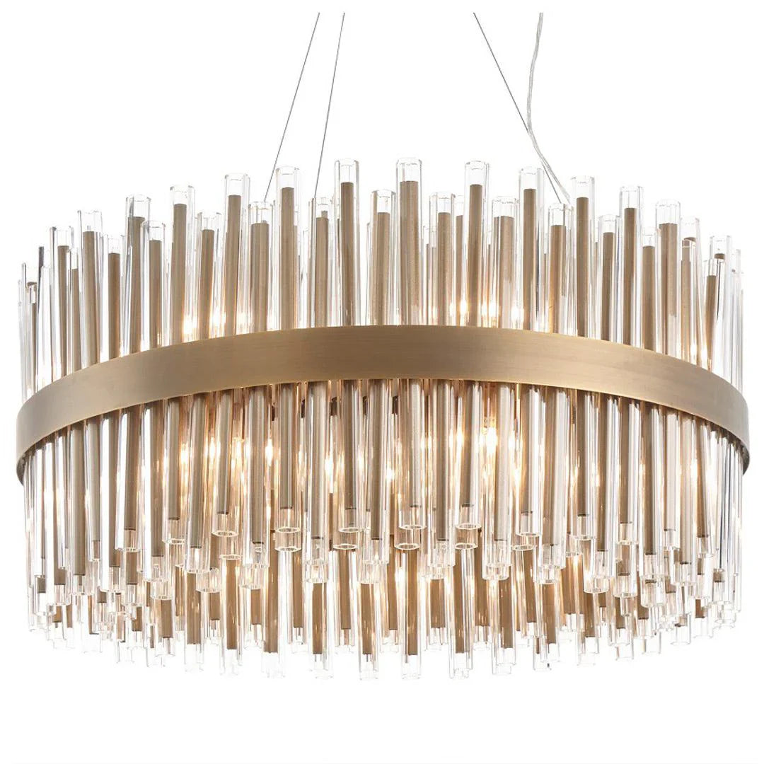 Colmar 80cm Chandelier Brushed brass by RV Astley Reduced-Chandelier-Renaissance Design Studio