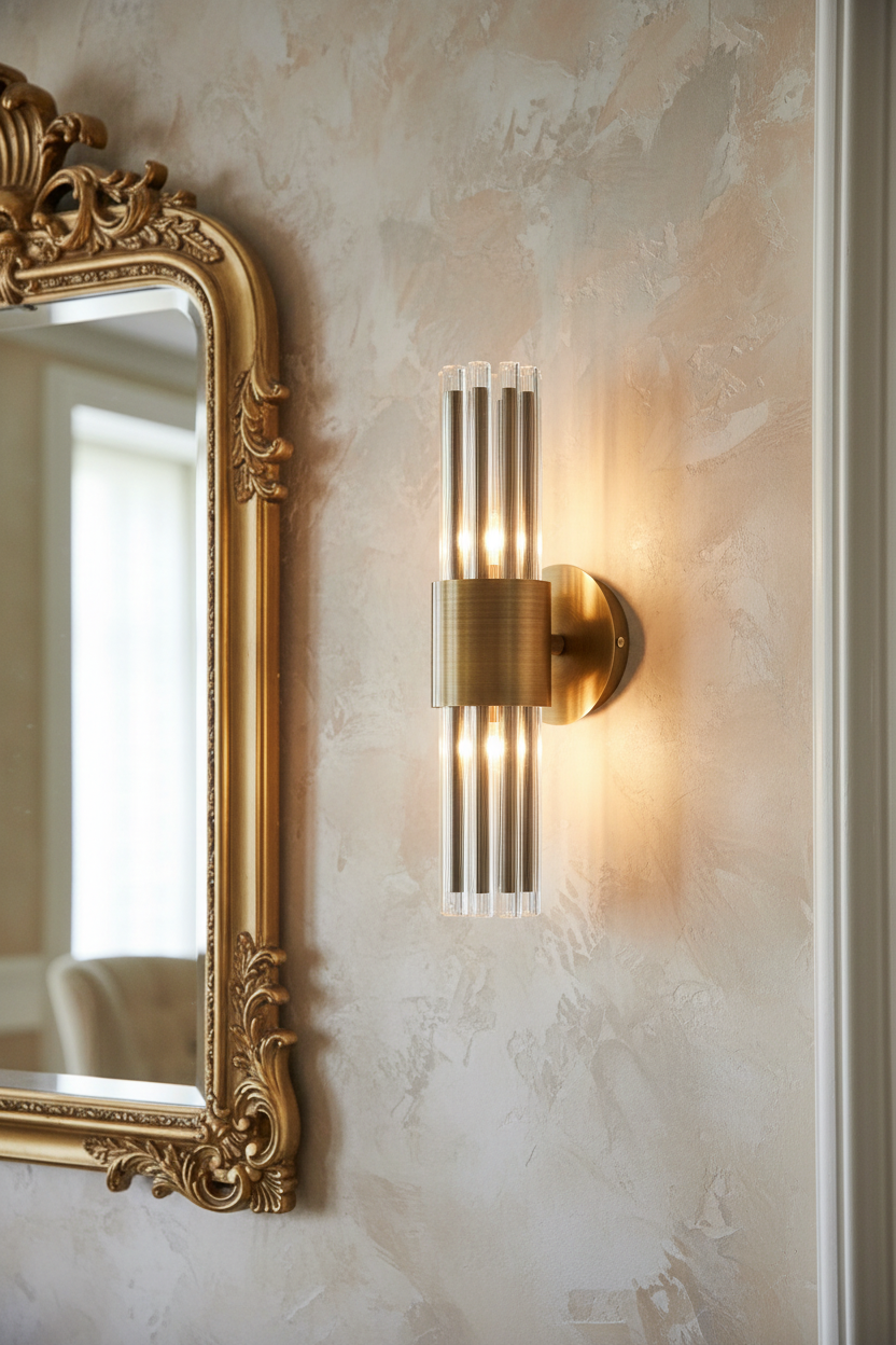 Colmar Wall Light Brushed Brass by RV Astley Reduced by RVA