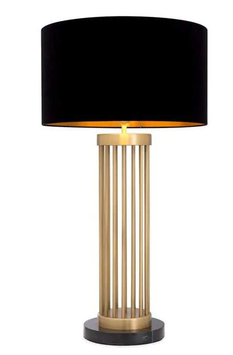 Condo brass and black Table lamp by Eichholtz-Renaissance Design Studio