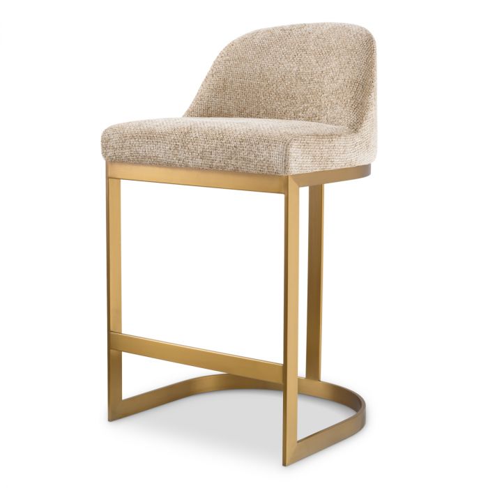 Condos counter stool in gold with lyssa seat by Eichholtz-counter stool-Renaissance Design Studio